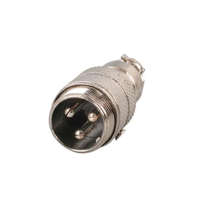 Mayk GX16-3 Pinli Metal Erkek Konnektör (M16 - 16mm)