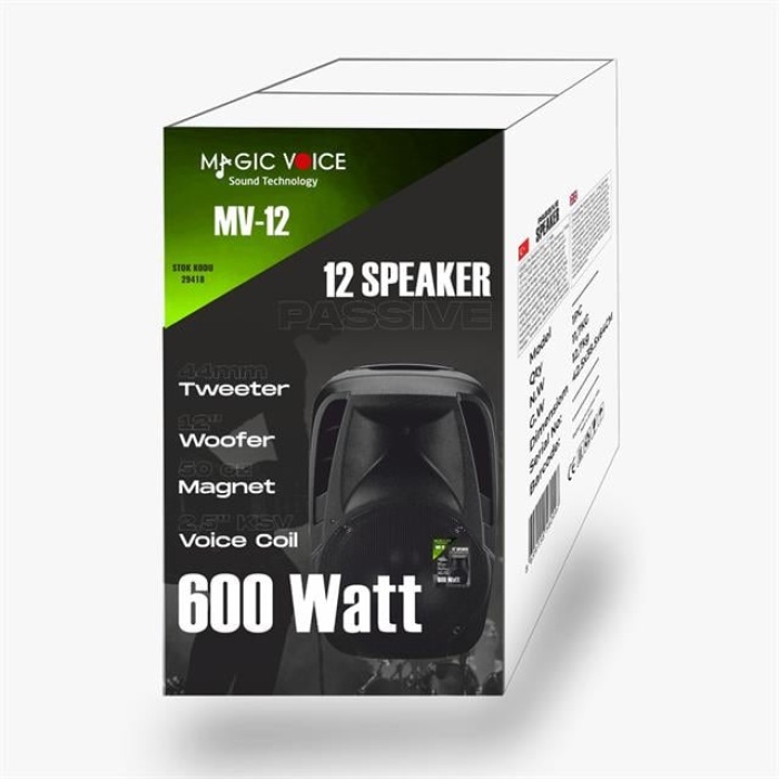 MagicVoice MV-12 600 Watt 12 2-Yollu Pasif Kabin Hoparlör