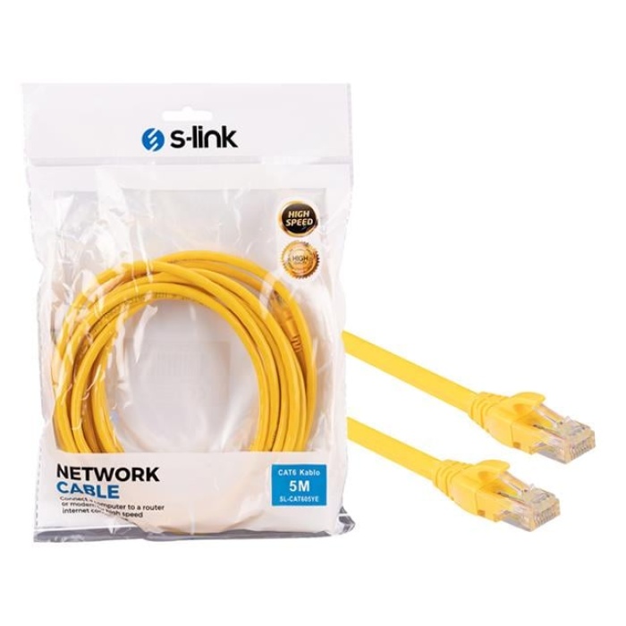 S-Link SL-CAT603YE 3 Metre Sarı Cat6 Ethernet Kablosu