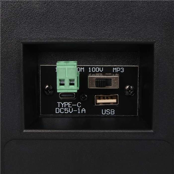 MagicVoice F-LHY4A 4 (10 CM) Hat Trafolu Duvar Tipi Sütun Hoparlör (10W RMS / 150W Peak - MP3 USB Uyumlu) Çiftli Takım Set - Siyah