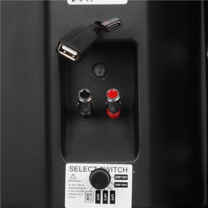 MagicVoice F-LHY5S 5.25 (13.5 CM) Hat Trafolu Duvar Tipi Sütun Hoparlör (20W RMS / 180W Peak - MP3 USB Uyumlu) - Siyah