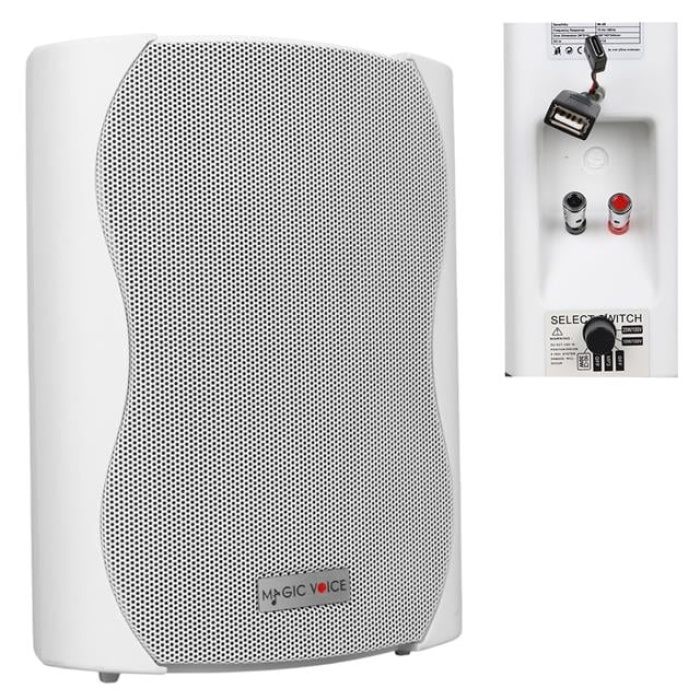 MagicVoice F-LHY5S 5.25 (13.5 CM) Hat Trafolu Duvar Tipi Sütun Hoparlör (20W RMS / 180W Peak - MP3 USB Uyumlu) - Beyaz