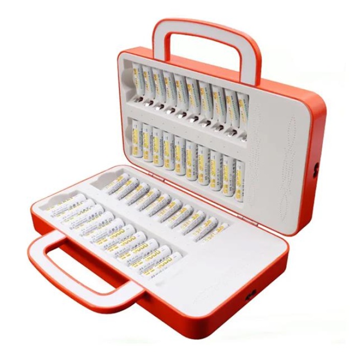 Beston C9032W 40 Adet Kalem Pil + İnce Pil Şarj Edebilir Çantalı Pil Şarj Cihazı