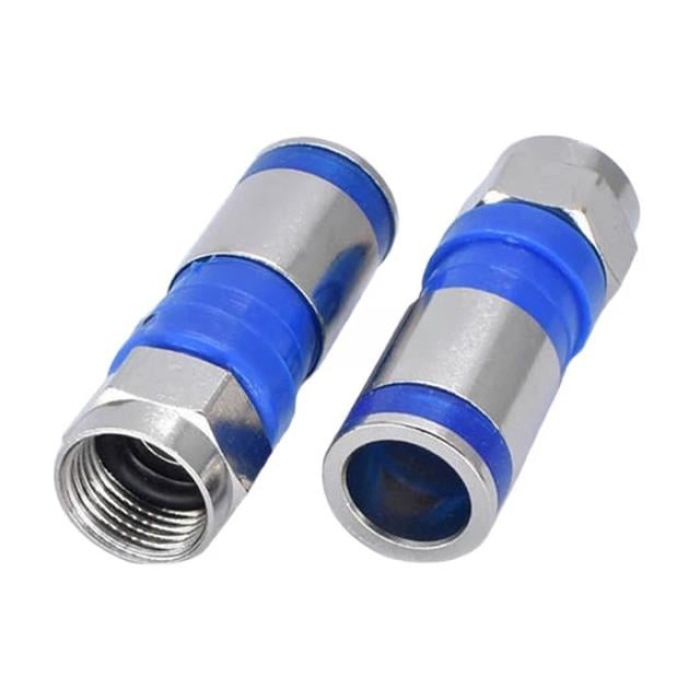 F Konnektör Digiturk Sıkmalı Mavi Çizgili 1 Adet