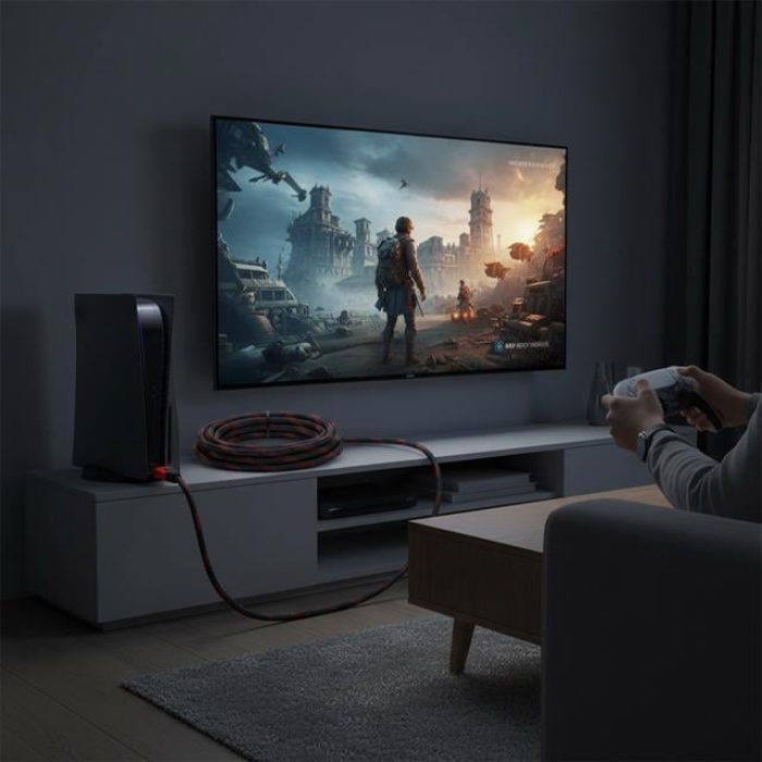 Powermaster 5 Metre Örgülü HDMI Kablo