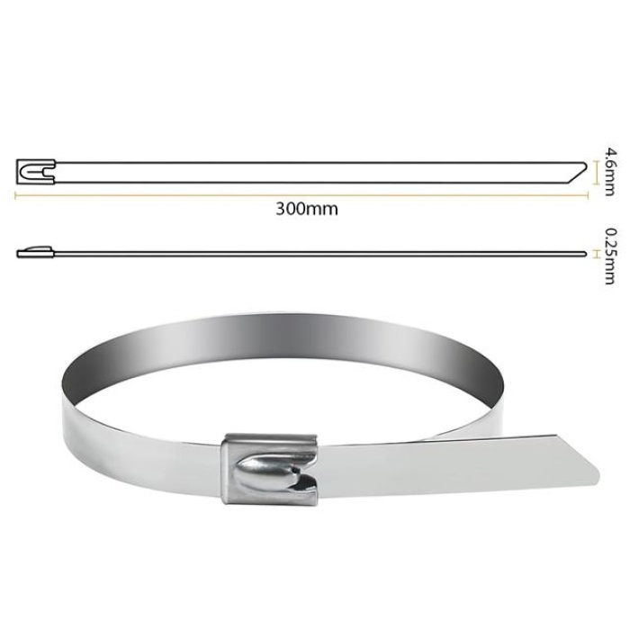 PowerMaster PM-26360 304 Paslanmaz Çelik Kablo Bağı 4.6X300Mm