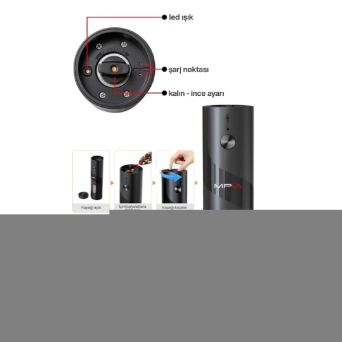 Şarjlı Baharat Öğütücü 100 ml