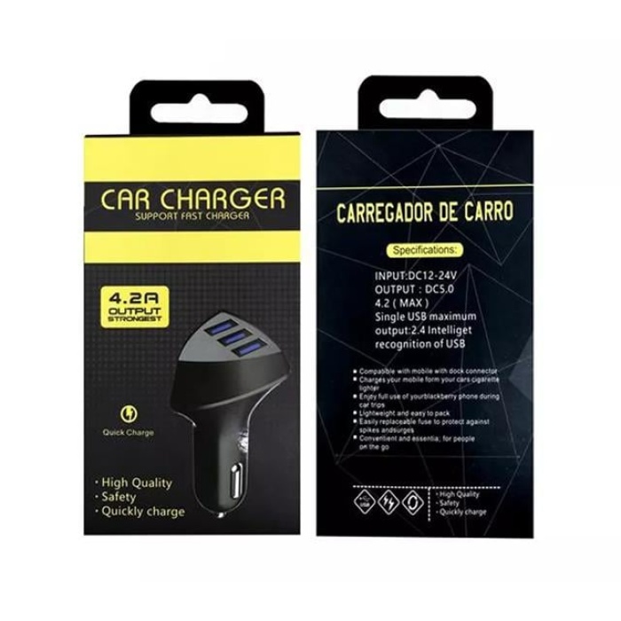 Powermaster 4.2 Amper 3xUsb Çakmaklık Hızlı Araç Şarj Cihazı PM-2417