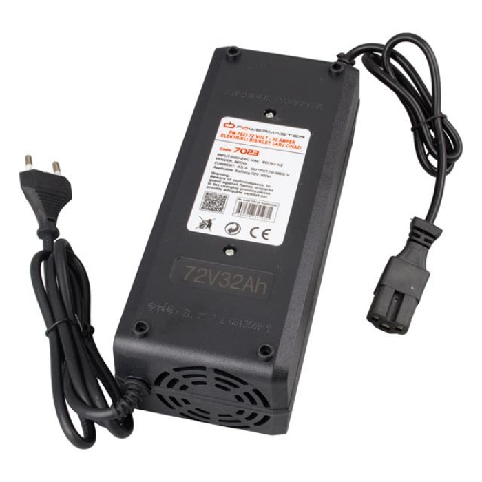 Powermaster PM-7023 72 Volt - 32 Amper Elektrikli Bisiklet Şarj Cihazı