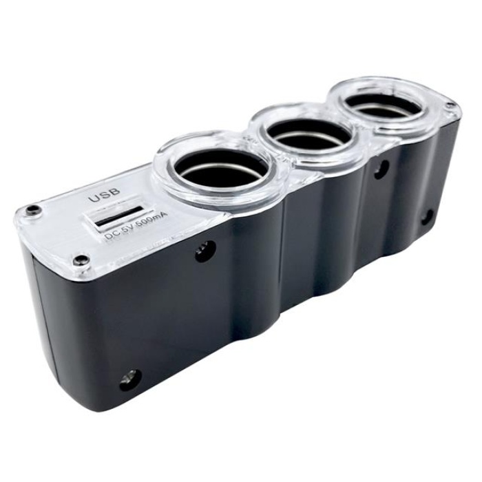 PowerMaster WF-0120 3LÜ USBLI Çakmak Çoklayıcı (12-24 Volt Uyumludur)