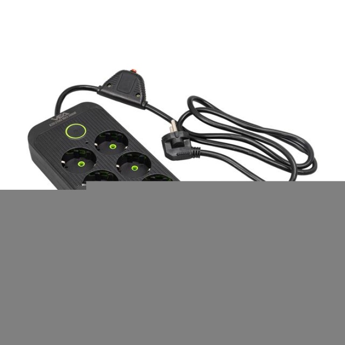 VEA VA-21563 6Lı 4 USB + 1 Type-C Akım Korumalı Grup Priz 1.5 Metre Kablo