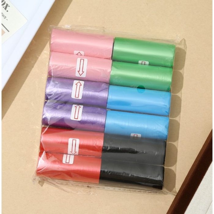 12li Köpek Dışkı Poşeti Düz Renkli Set