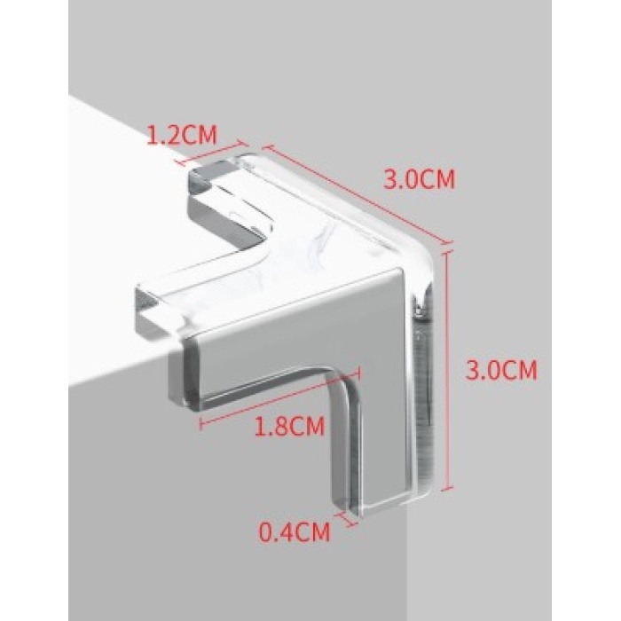 8li Set Silikon Şeffaf Masa Kenarı Koruma Aparatı
