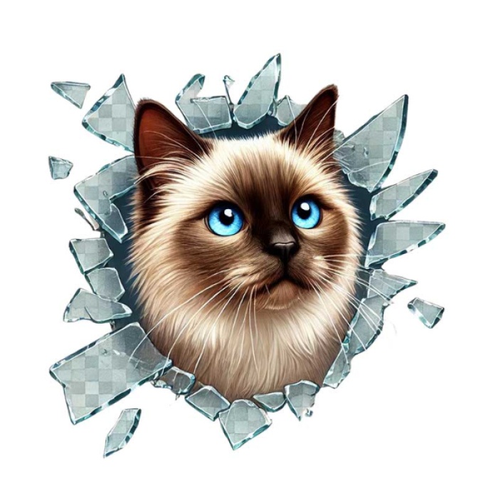 Fulcar Kedi Tasarımlı Araç Stickerı