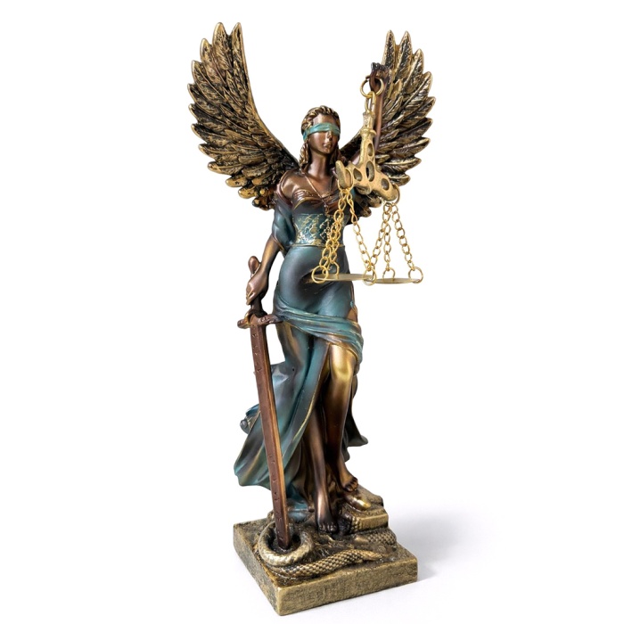 24x7 cm Polyester Kanatlı Adalet Biblosu