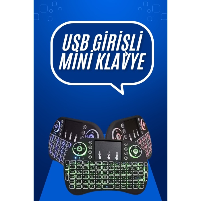 Mini Klavye Gaming Pc Playstation Ledli Mouse Rgb Mouse Bluetooth Usb