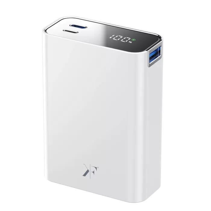 Newface PW501 20.000 mAh Dijital Göstergeli 2 Adet 45W Type-C ve 22.5W USB Çıkışlı Şarj PD Hızlı Şarj Powerbank - Beyaz