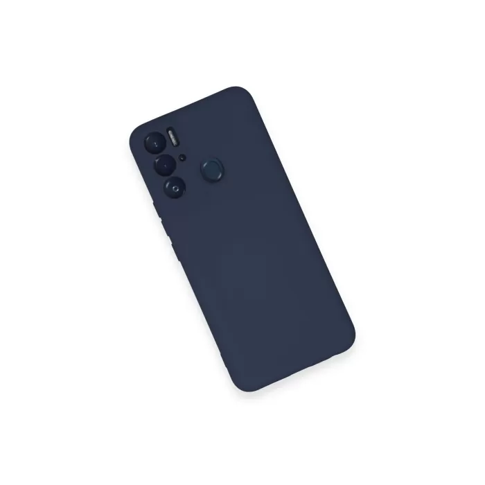 Newface Tecno Pova Neo Kılıf Nano içi Kadife Silikon - Lacivert