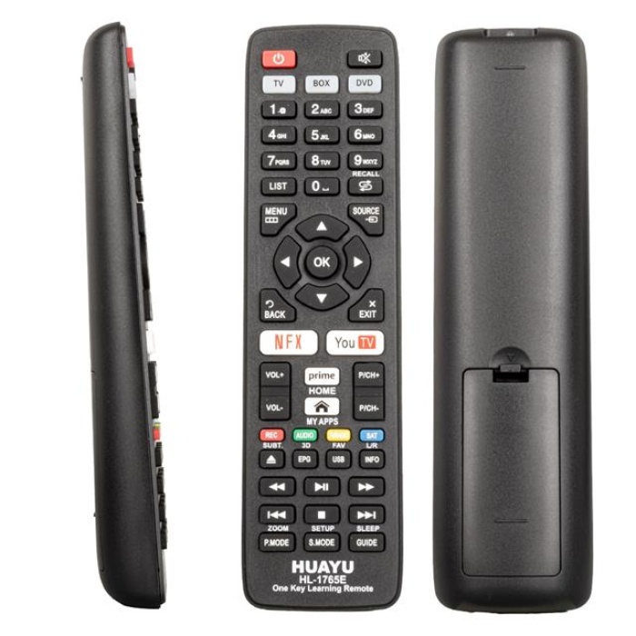 Huayu HL-1765E Prime Video Youtube Netflix Tuşlu TV-Uydu-DVD Öğrenebilen Akıllı Kumanda