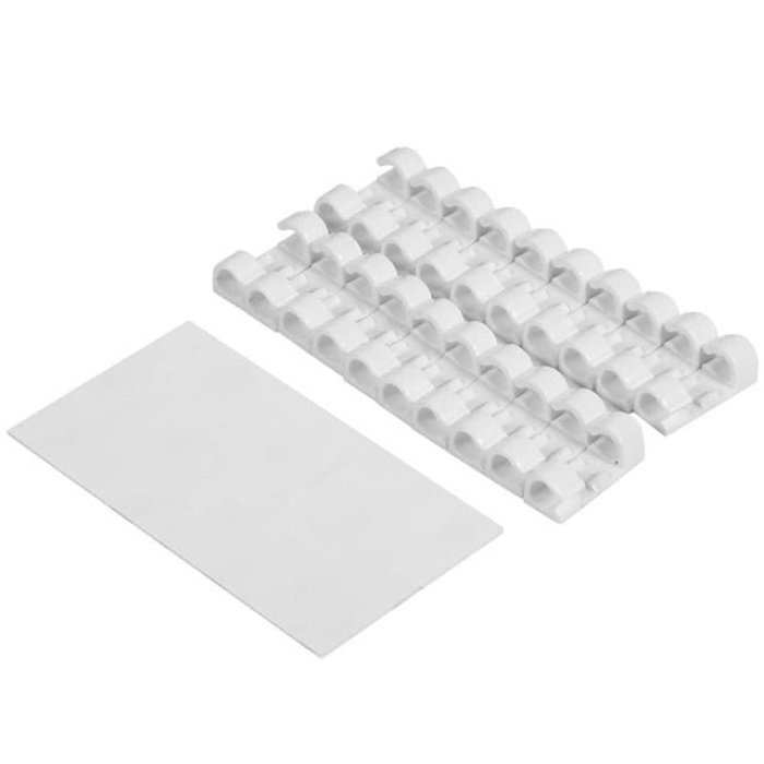 Powermaster 3M Yapışkanlı 20li Beyaz Kablo Sabitleyici Düzenleyici Klips