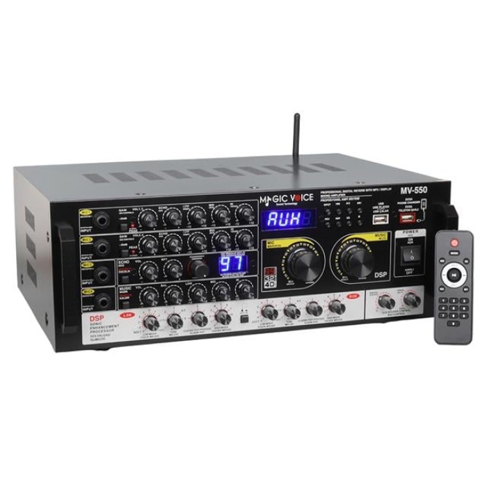 Magicvoice Mv-550 2x100 Watt Usb-Sd-Bluetooth- Balans Trafosuz Ses Mixer