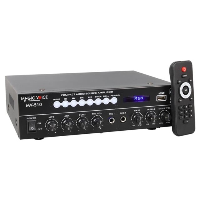 Magicvoice MV-510 50 Watt Usb-Sd-Bluetooth Girişli Hat Trafolu Ses Mixer
