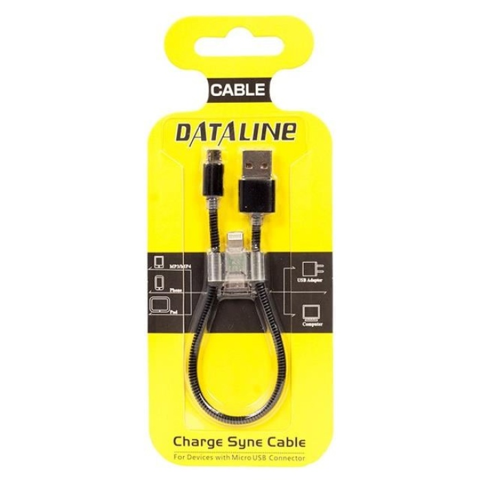 Powermaster Android Serisi + iP Kısa Örgülü Data Şarj Kablosu