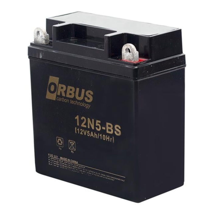 Orbus 12V 5AH Elektrikli Karbon Bisiklet Aküsü 12N5-BS