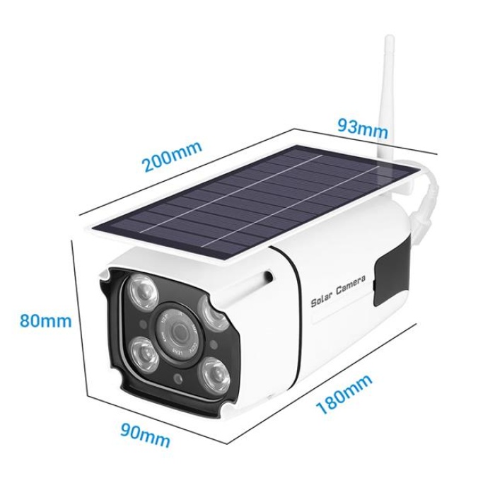 Powermaster PM-19469 1080P Antenli Metal Kasa  Solar Wifi IP Kamera