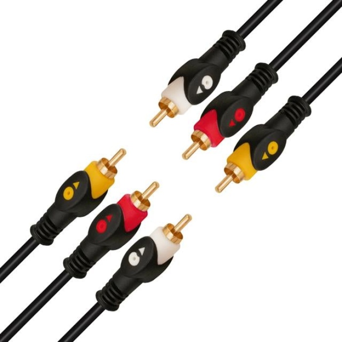 Powermaster 1.5 Metre 3RCA-3RCA Kablo