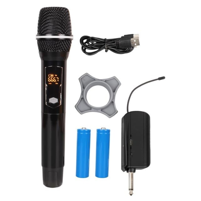 MagicvoiceUhf Ekranlı 1 El Kablosuz Telsiz Mikrofon