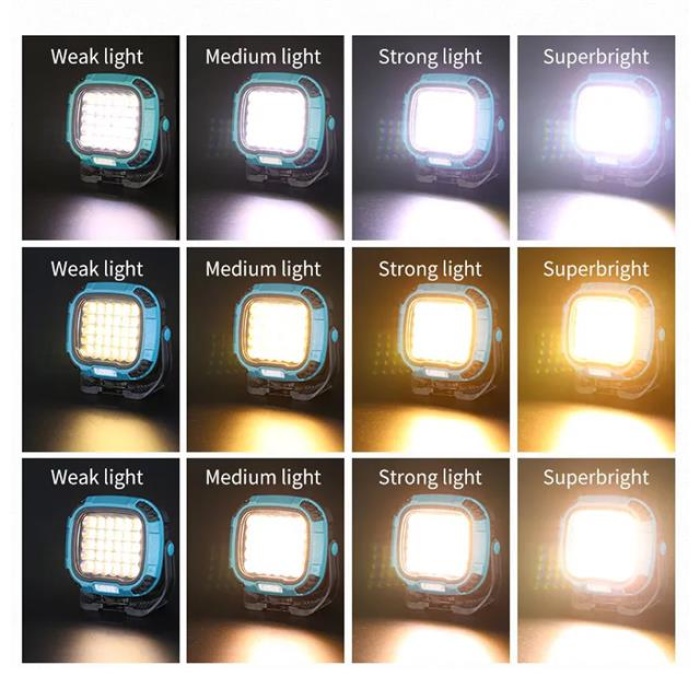 PowerMaster MX-W893 4000K - 7000K - Kırmızı 30 COB Ledli 30 Watt Çok Fonksiyonlu Çalışma Lambası (PowerBank)