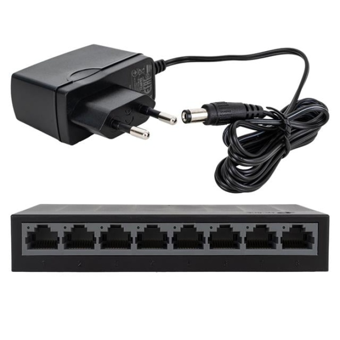 TP-Link LS1008G 8 Port Masaüstü Gigabit Desktop Switch - 10/100/1000Mbps