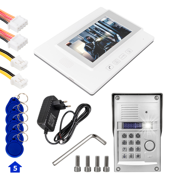 PowerMaster 773TP 1 Daire 7 NFC - Parmak İzi Girişli Görüntülü Diafon Kapı Zili Interkom Akıllı Ev Güvenliği Sistemi