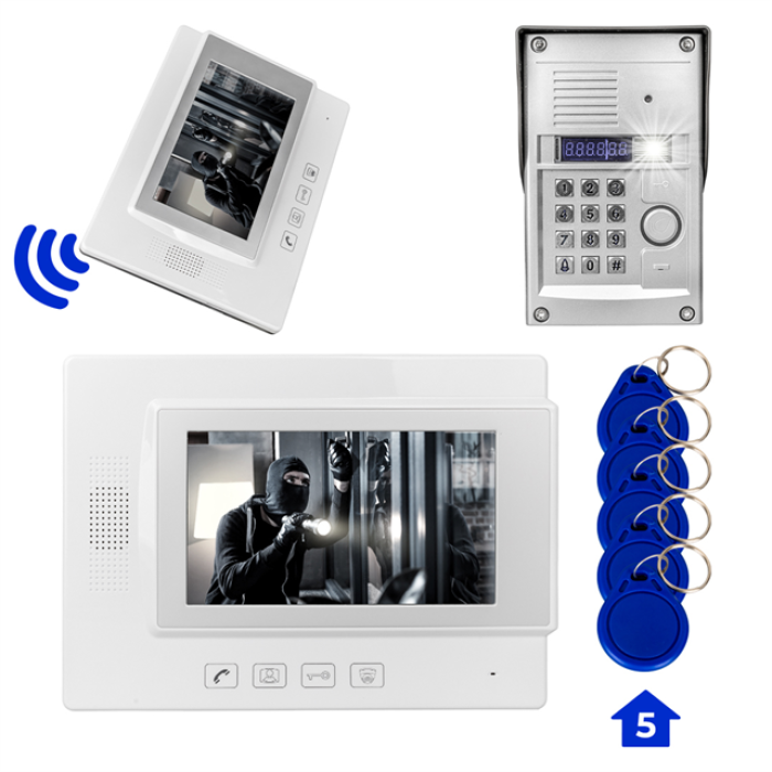 PowerMaster 773TP 1 Daire 7 NFC - Parmak İzi Girişli Görüntülü Diafon Kapı Zili Interkom Akıllı Ev Güvenliği Sistemi