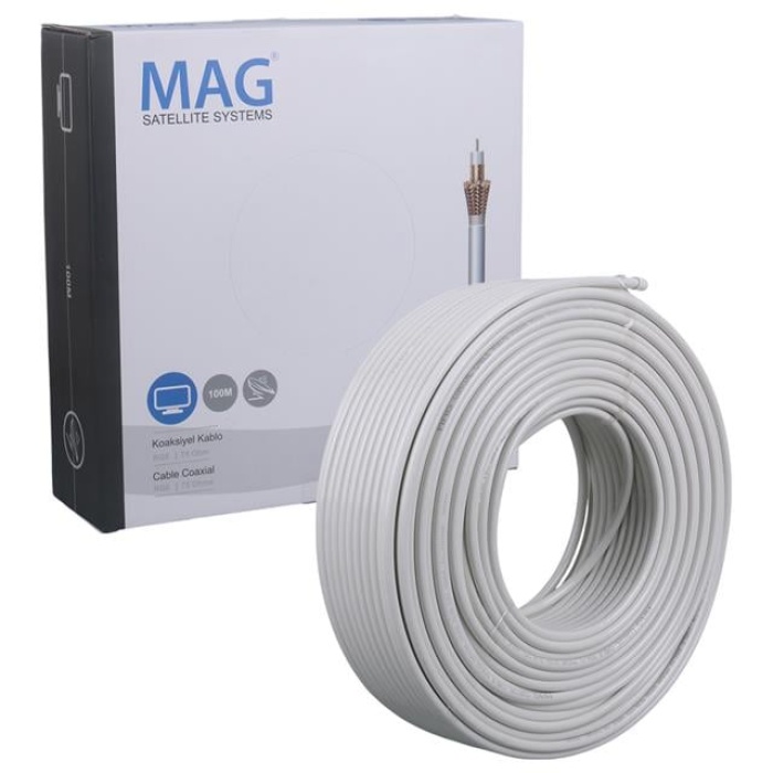 Mag RG6-U4 Plus Trishield Anten Kablosu 100 Metre