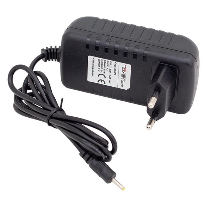 Powermaster PM-33779 5 Volt - 3 Amper 2.5*0.7 Mm Uçlu Plastik Kasa Priz Tipi Adaptör