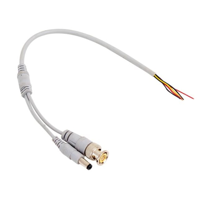 PowerMaster PM-35 Erkek BNC + Power Jacklı 30cm Güvenlik Kamera Kablosu