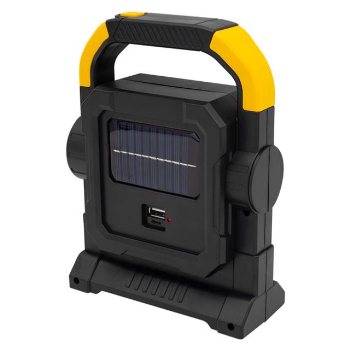 Powermaster HC-7078-C Üç Çalışma Modlu Şarjlı Cob Ledli Taşınabilir Solar Panelli Lamba