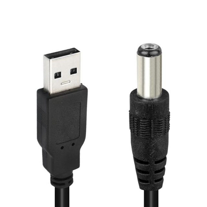 Powermaster Usb Erkek 5.5*2.5 Mm Uçlu Adaptör Jacklı 1 Metre Kablo
