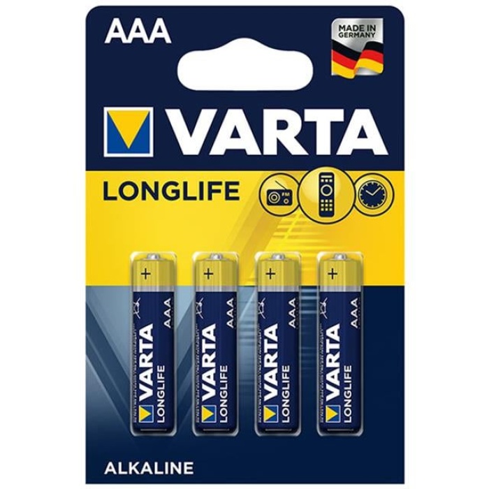 Varta Longlife Power Alkalin AAA Ince Kalem Pil 4lü Paket