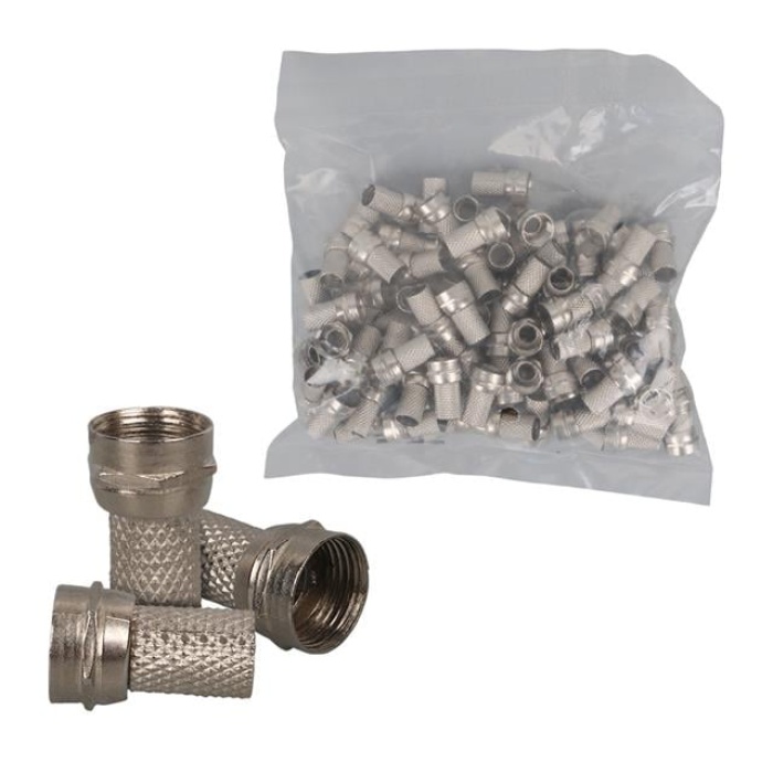 F Konnektör RG6-U4 18MM Geniş (100 Adet)-UJ-2005