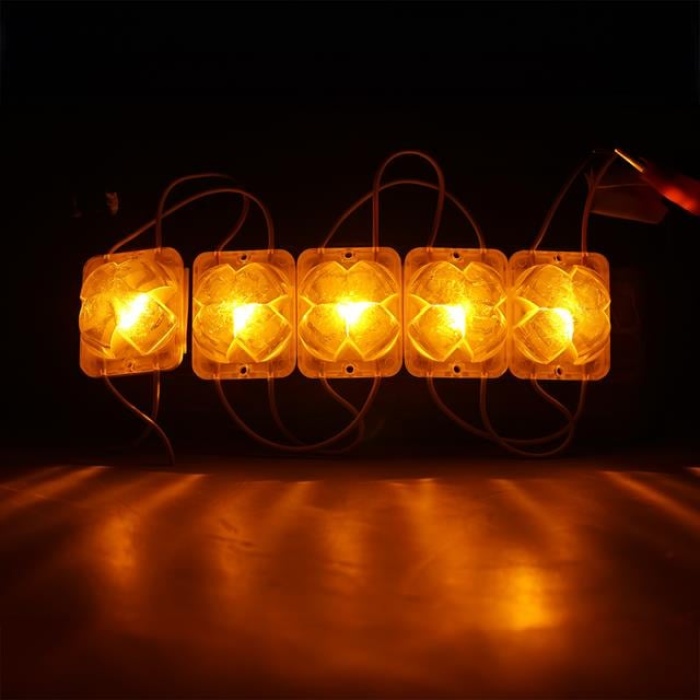 Powermaster PM-14715 12 Volt 2 Watt Sarı Yanıp Sönen Çakar 4333-3030 Modül Led 43x33x28mm