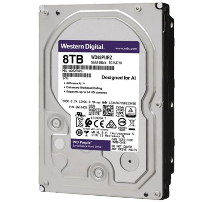 Western Digital Purple 8 TB Sata 6GB/S 7/24 Güvenlik Harddisk WD82PURZ