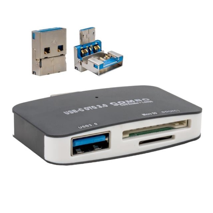 Powermaster 3in1 USB TYPE-C Otg Combo Usb 3.0 Hub+Kart Okuyucu
