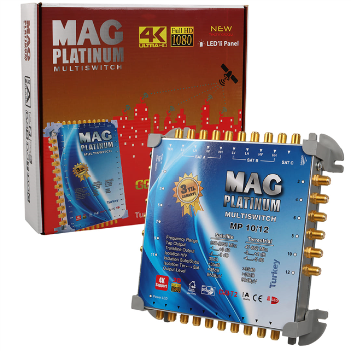 10*12 Sonlu/Kaskatlı Swıtchlı Uydu Santrali Mag Platınum