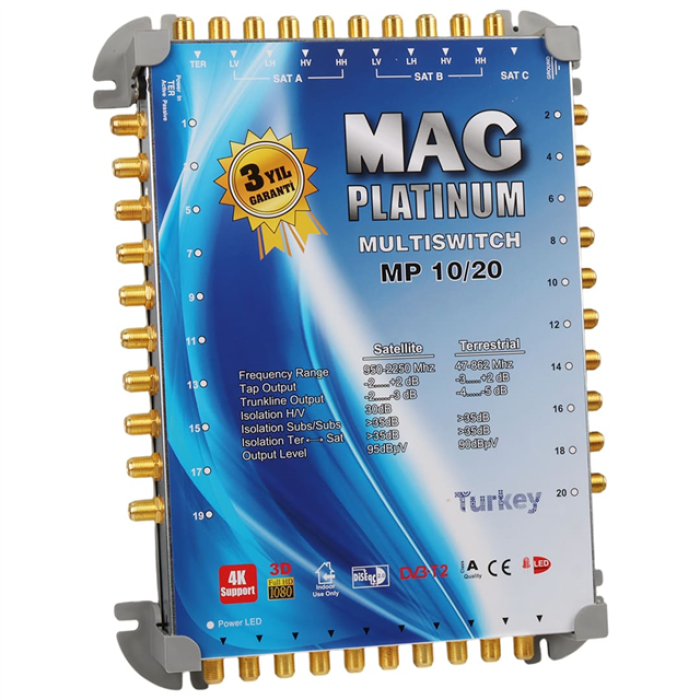 10*20 Sonlu/Kaskatlı Swıtchlı Uydu Santrali Mag Platınum