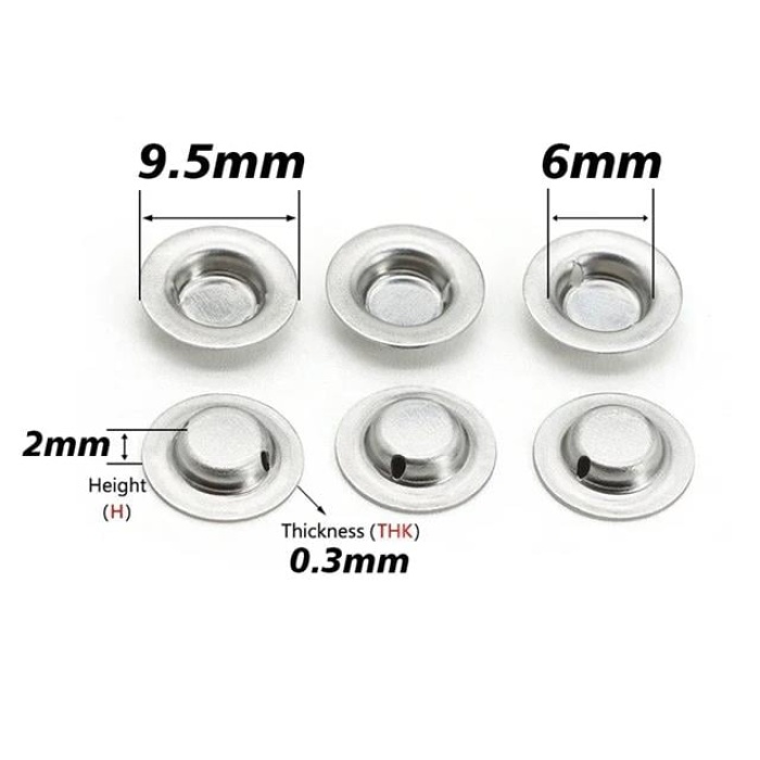 PowerMaster 18650 Lityum Pil Pozitif Kutup Ucu 9.5x6.0x2.0x0.3mm (50li Paket)