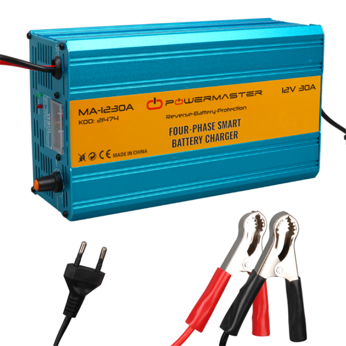 Powermaster MA-1230A 12 Volt 30 Amper Akıllı Akü Şarj Cihazı