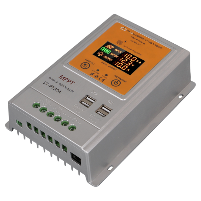 Powermaster PM-PT30A 12V/24V 30A MPPT 4 Usbli Dijital Otomatik Solar Şarj Regülatörü
